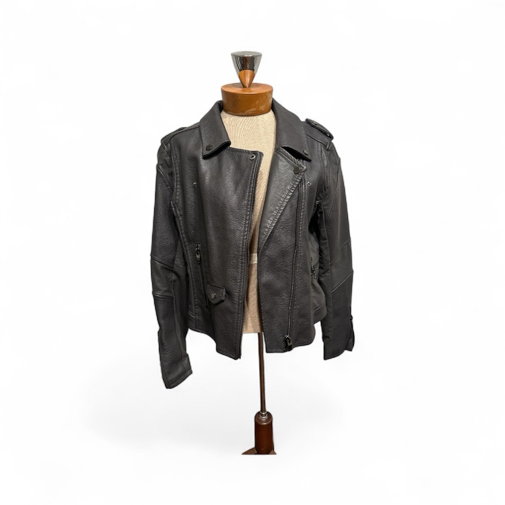 Blank NYC Charcoal Leather Jacket